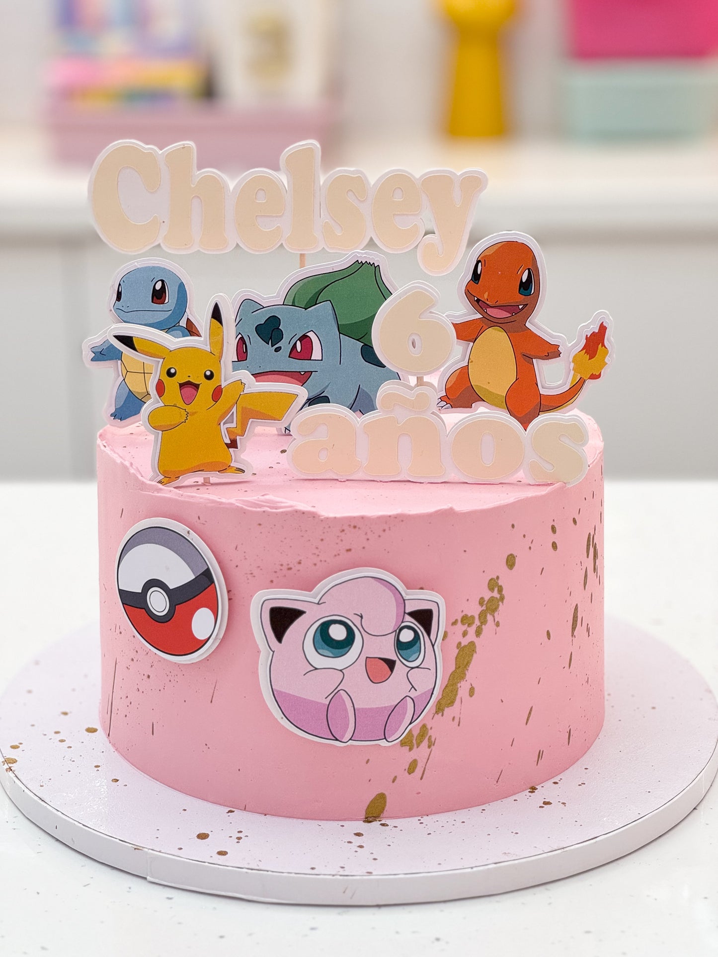 Pastel Pokémon rosa