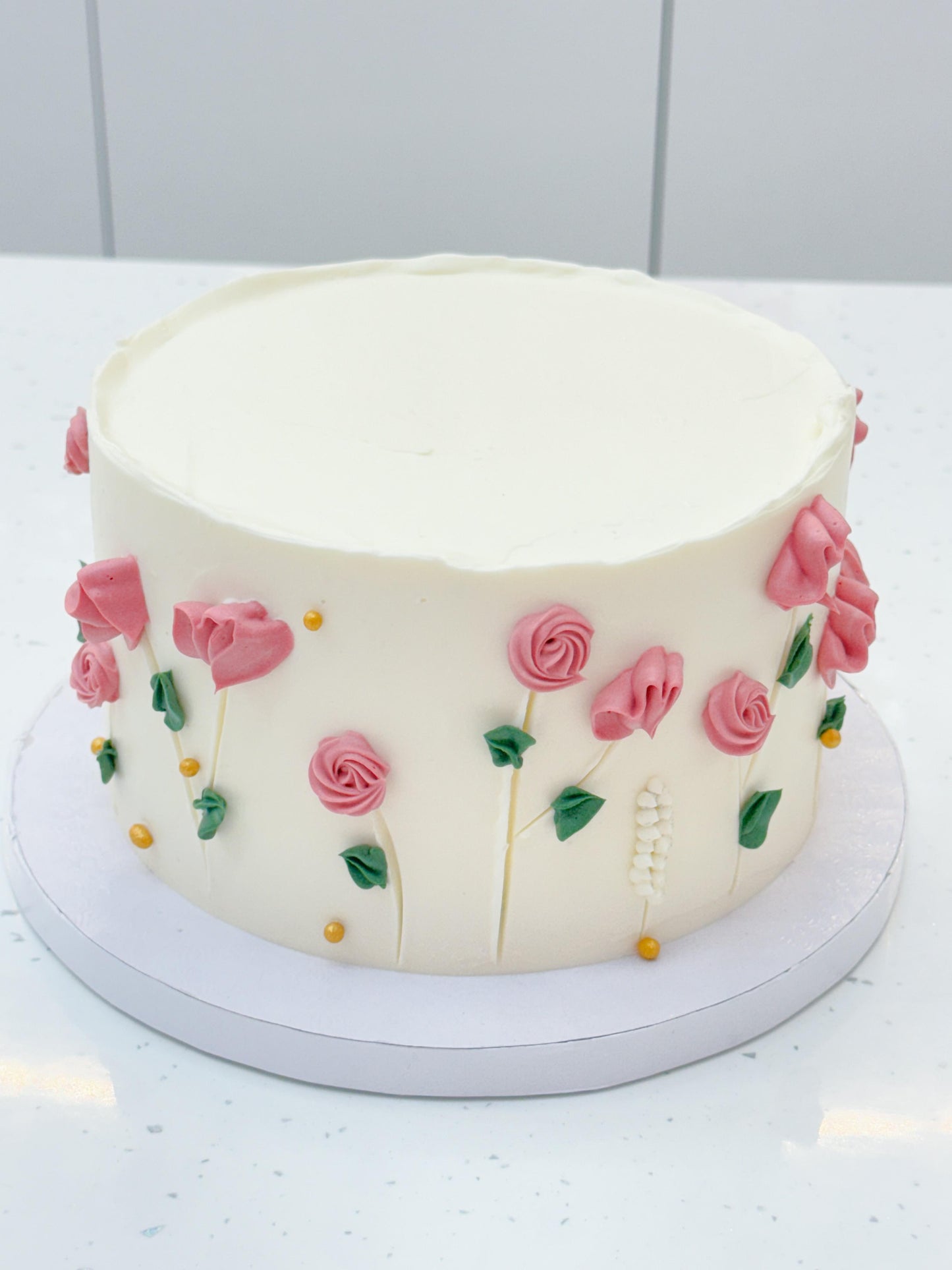 Pastel Jardín de rosas