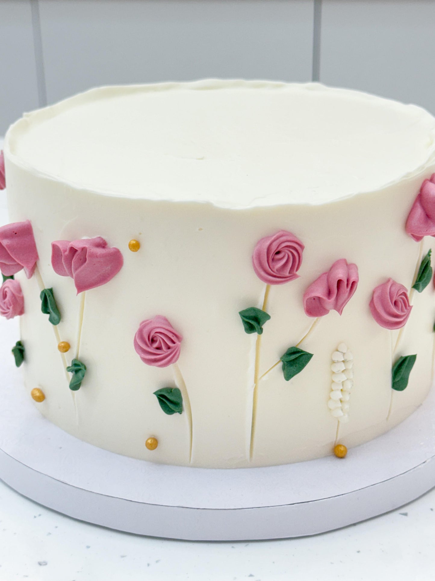 Pastel Jardín de rosas