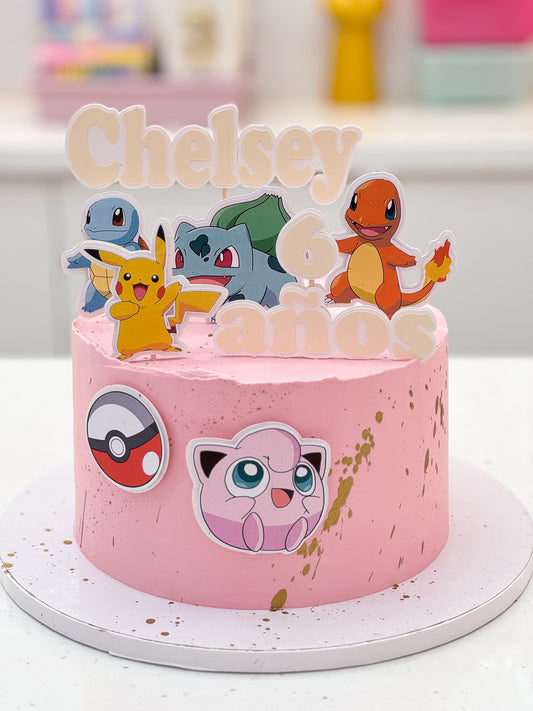 Pastel Pokémon rosa